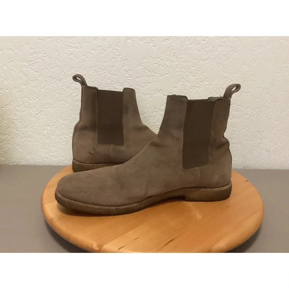 AllSaints Chelsea Boots‎ Mens 42 / 11 Taupe Brown Suede Crepe Sole Rhett Slip-on